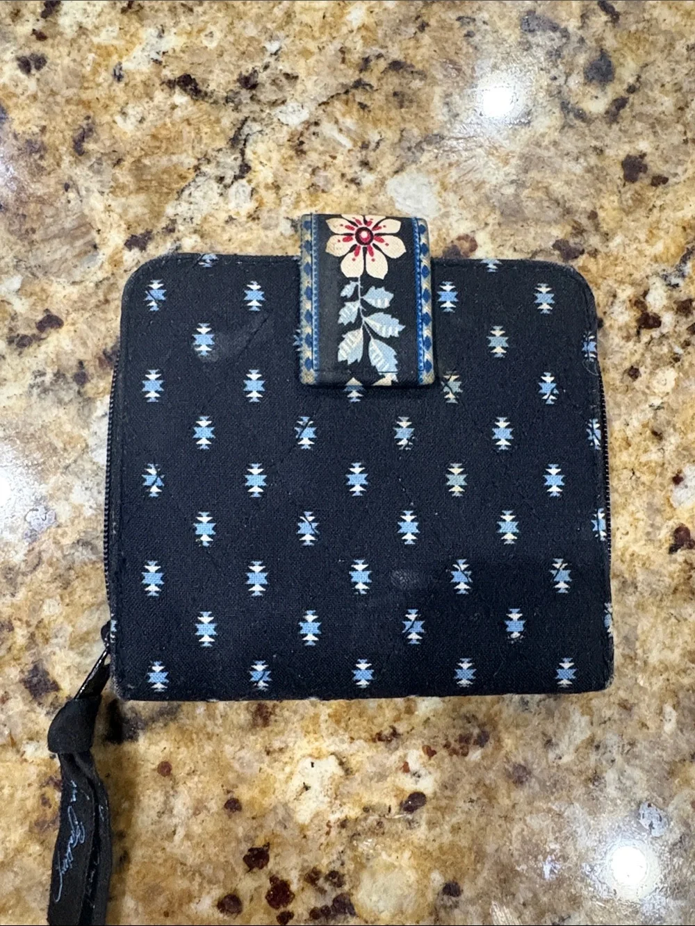 Vera Bradley Quilted Blue Plaid Interior Backpack with matching wallet - Picture 7 of 7